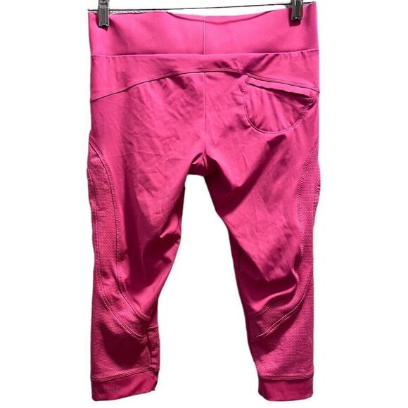 Stella McCartney X Adidas Womens Cropped Athletic Leggings Mid Rise Pink Medium - Picture 2 of 7